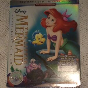 Disney The Little Mermaid Anniversary Edition Blu-ray with Colorful Cover
